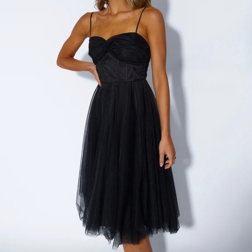 Hello Molly Glam Feeling Tulle Dress Black XS NWT